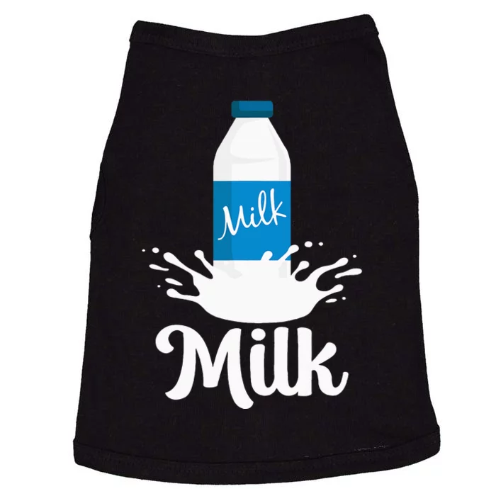 Milk Funny Milk Lovers Design Costume Milk And Cookies Doggie Tank