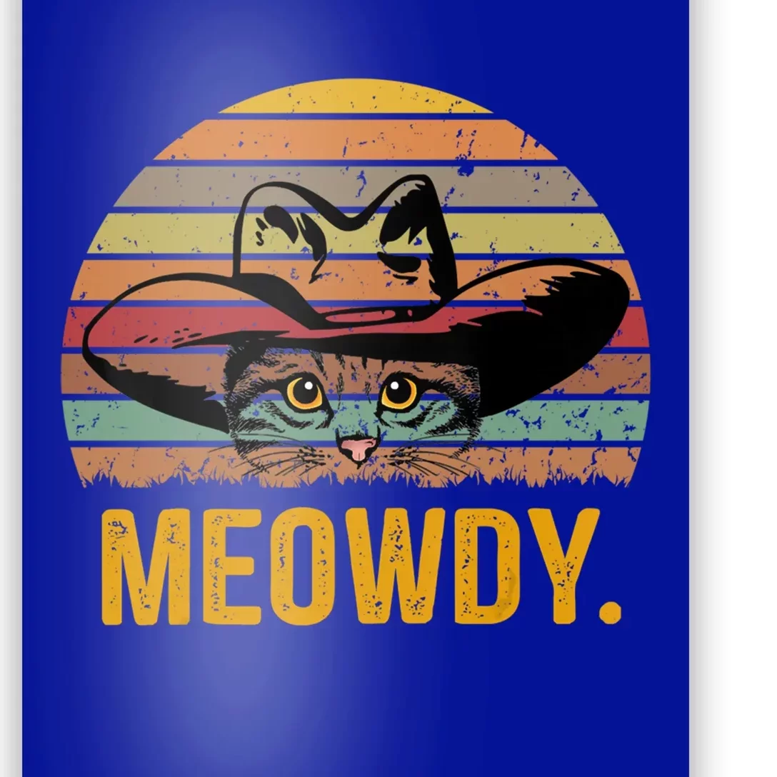 Meowdy Funny Mashup Between Meow And Howdy Love Cat Meme Meaningful Gift Poster