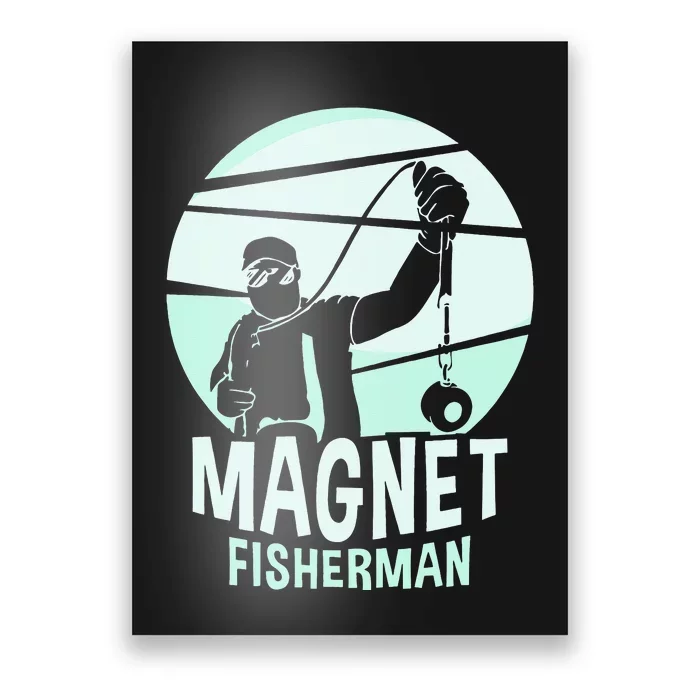 Magnet Fisherman Magnets Fisher Fishing Poster