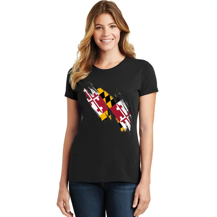 Maryland Flag Marylander Maryland Flag State Pride Women's T-Shirt