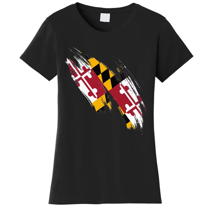 Maryland Flag Marylander Maryland Flag State Pride Women's T-Shirt