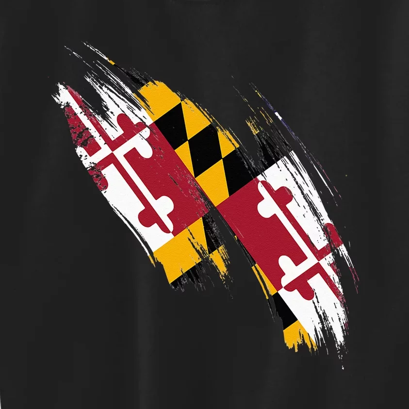 Maryland Flag Marylander Maryland Flag State Pride Kids Sweatshirt