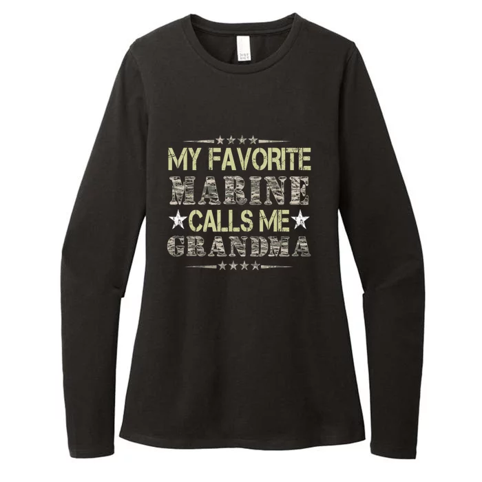 My Favorite Marine Calls Me Grandma, Veteran Day Womens CVC Long Sleeve Shirt