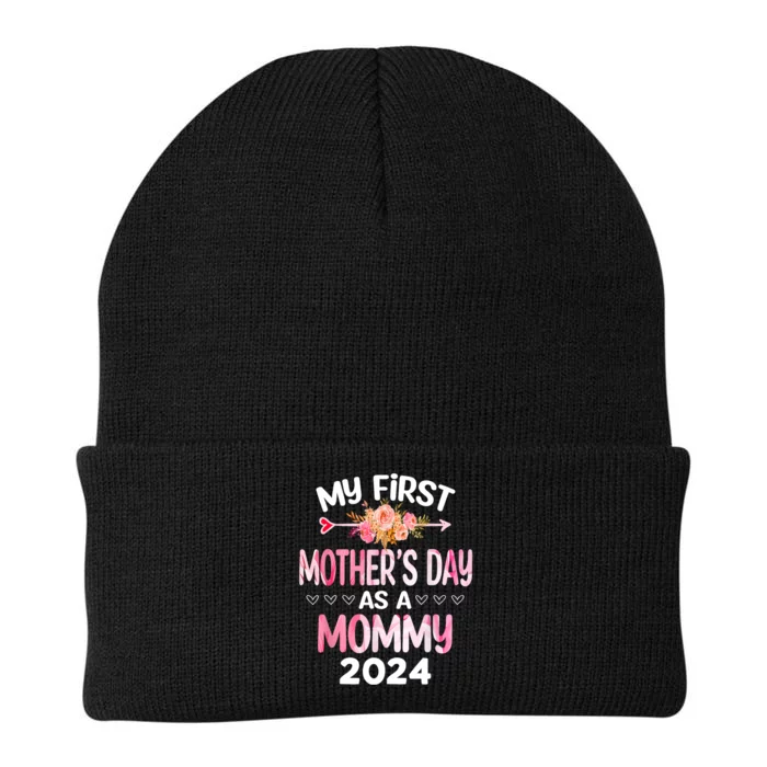 My First MotherS Day As A Mommy 2024 MotherS Day New Mom Knit Cap Winter Beanie