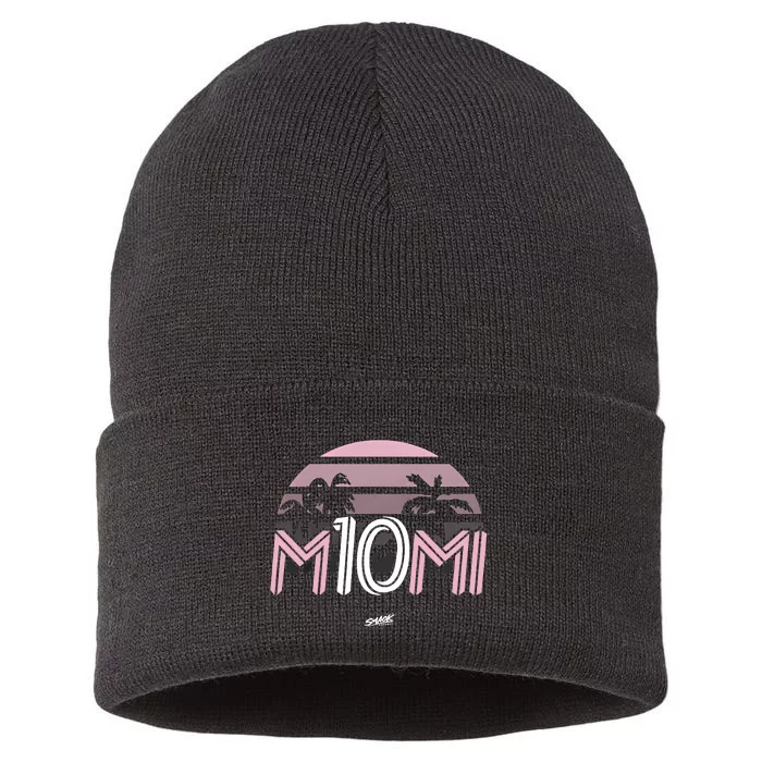 M10mi For Miami Soccer Fan Sustainable Knit Beanie