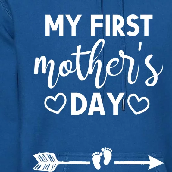 My First Mothers Day Pregnancy Mom To Be Announcet Funny Cool Gift Premium Hoodie