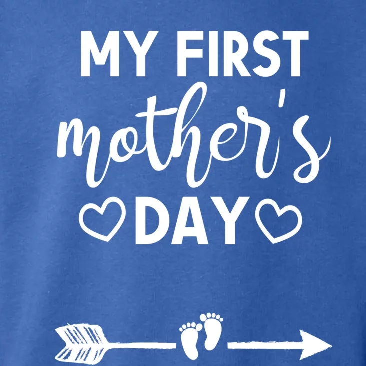 My First Mothers Day Pregnancy Mom To Be Announcet Funny Cool Gift Toddler Hoodie