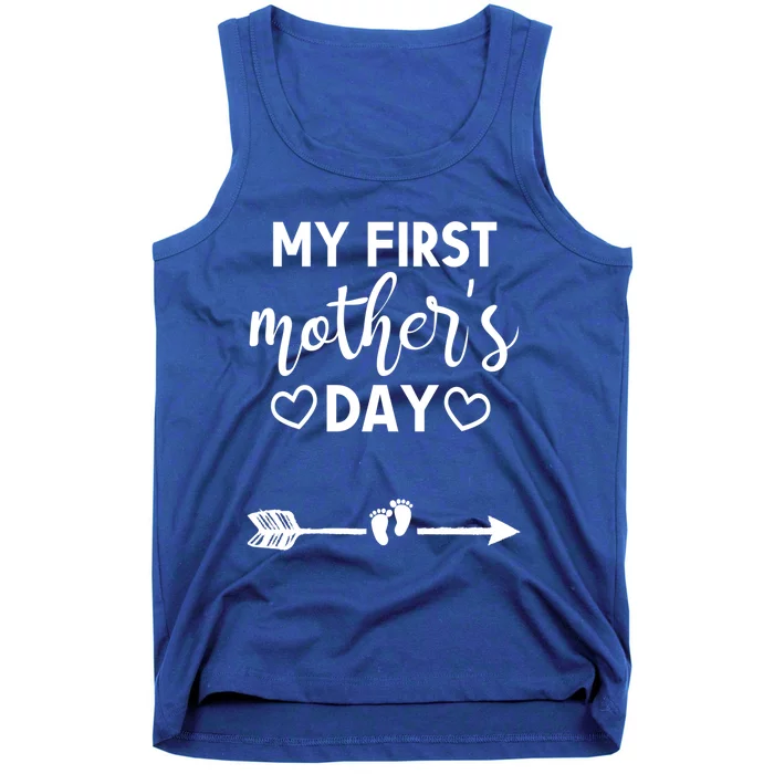 My First Mothers Day Pregnancy Mom To Be Announcet Funny Cool Gift Tank Top