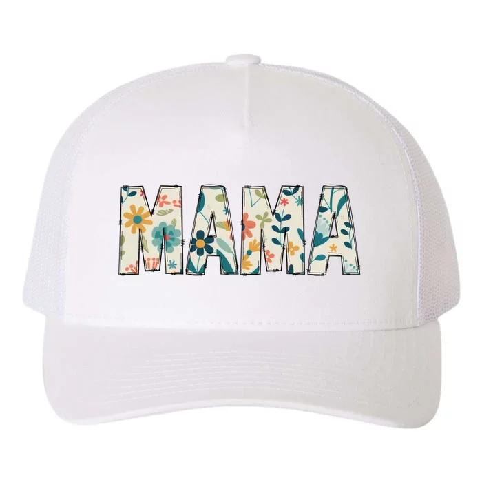 Mama Floral Yupoong Adult 5-Panel Trucker Hat