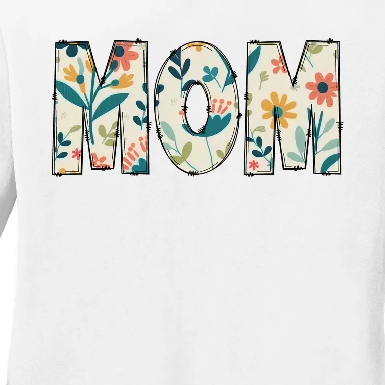 Mom Floral Ladies Long Sleeve Shirt