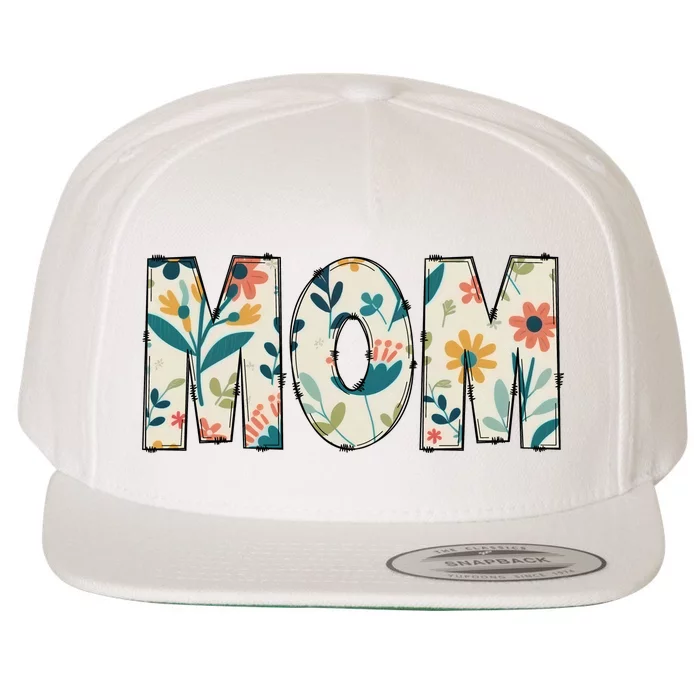 Mom Floral Wool Snapback Cap