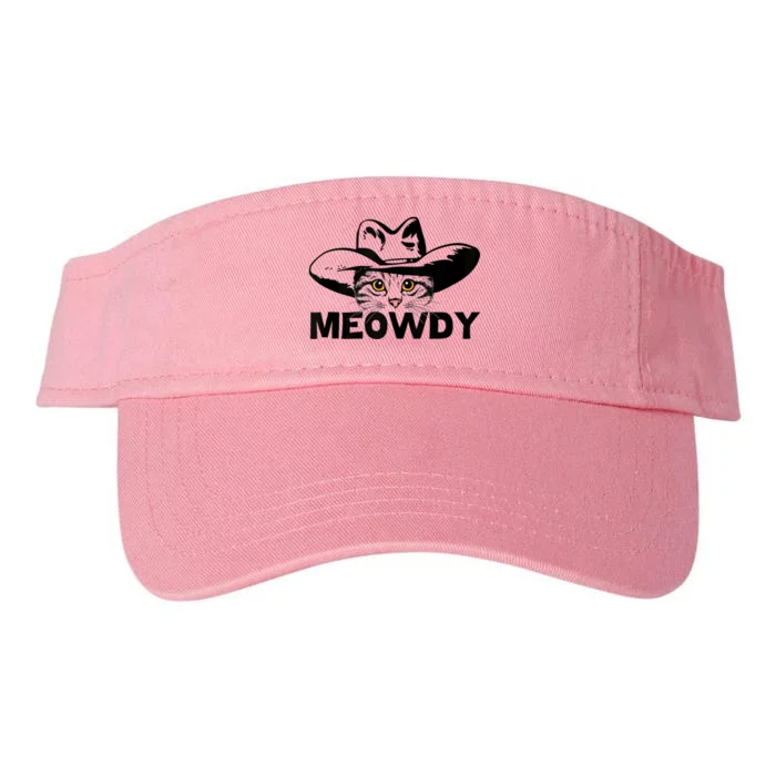 Meowdy Funny Mashup Between Meow And Howdy Cat Meme Valucap Bio-Washed Visor