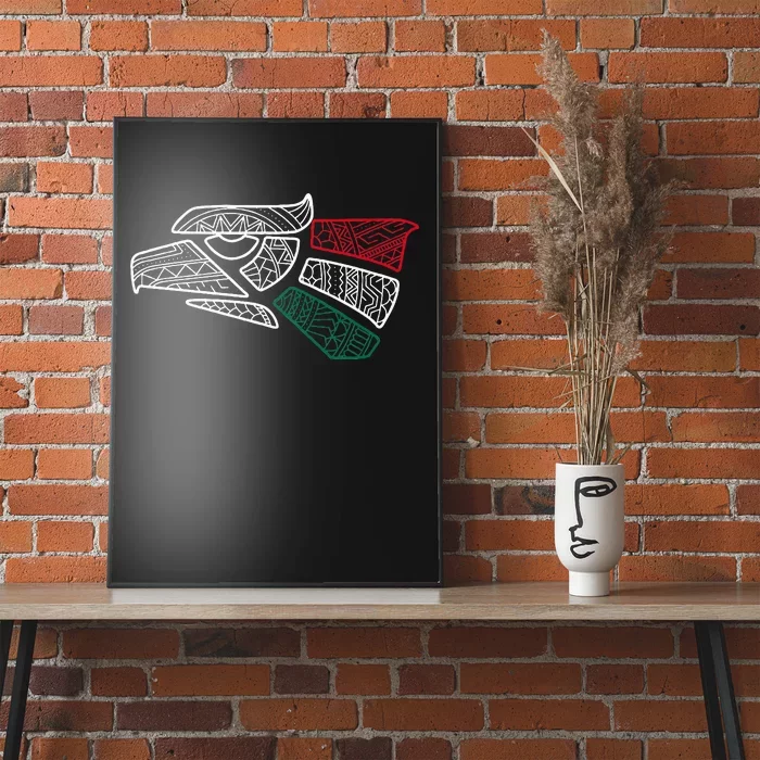 Mexico Flag Mexican Eagle Aztec Style Hecho En Mexico Poster