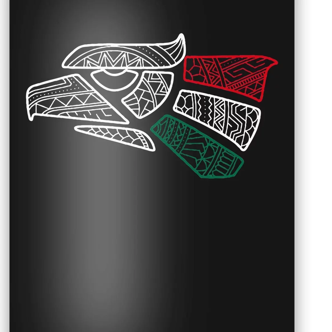 Mexico Flag Mexican Eagle Aztec Style Hecho En Mexico Poster