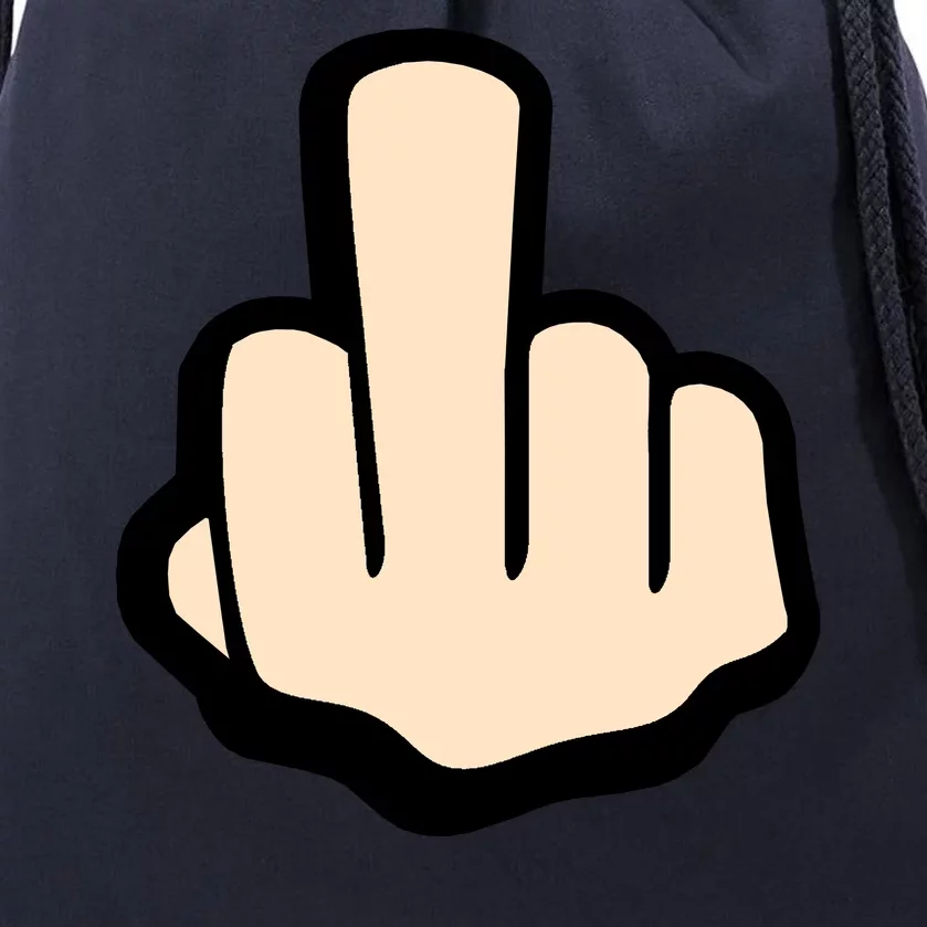 Middle Finger Drawstring Bag