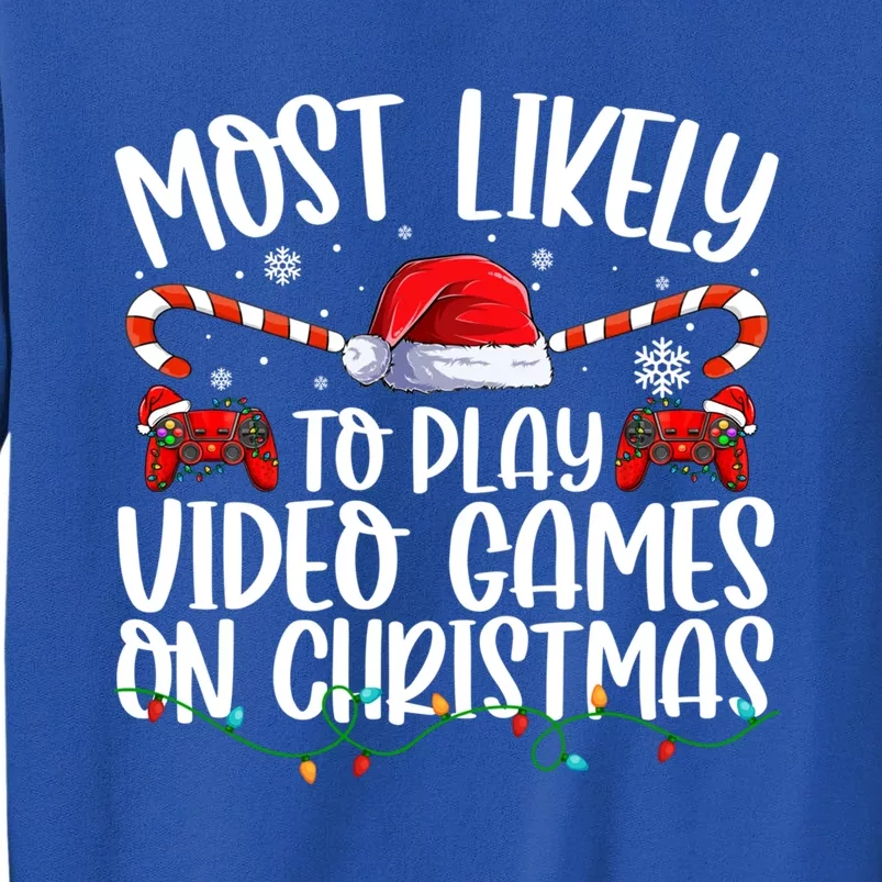 Matching Family Most Likely To Play Videos Game On Christmas Gift Sweatshirt