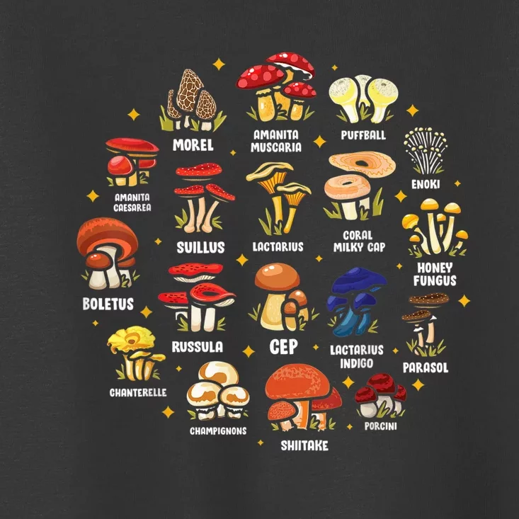 Mycology Fungi Mushroom Collector Hippie Fungus Plants Toddler T-Shirt