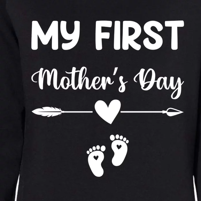 My First Mothers Day New Mom To Be Pregnancy Mothers Day Funny Gift Womens California Wash Sweatshirt