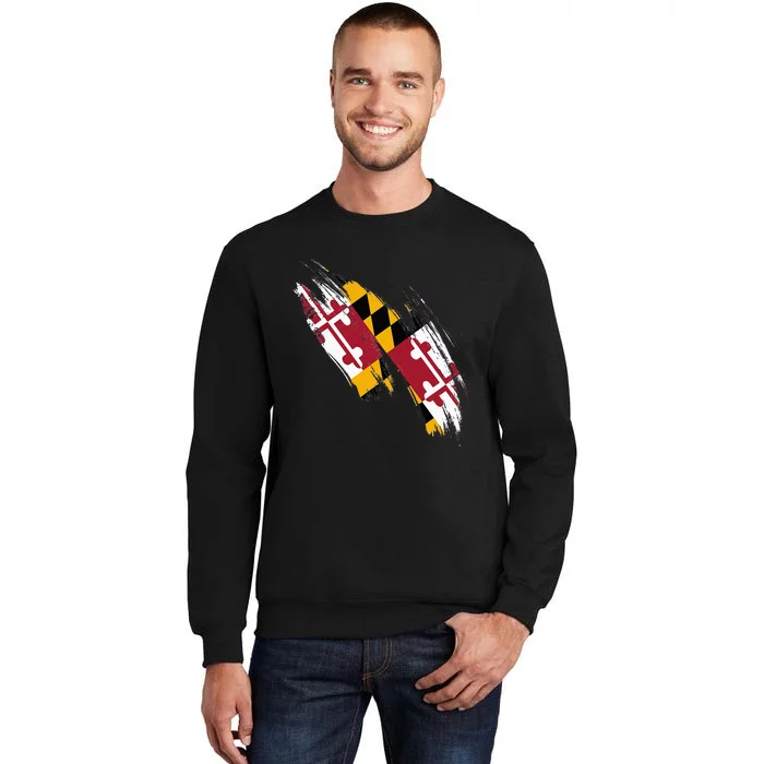 Maryland Flag Marylander Maryland Flag State Pride Tall Sweatshirt