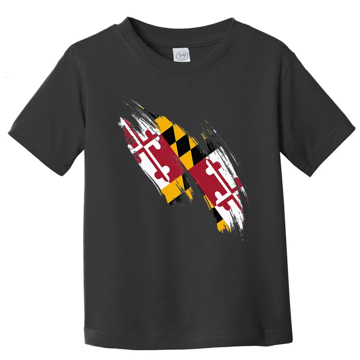 Maryland Flag Marylander Maryland Flag State Pride Toddler T-Shirt