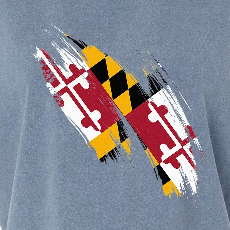 Maryland Flag Marylander Maryland Flag State Pride Garment-Dyed Women's Muscle Tee