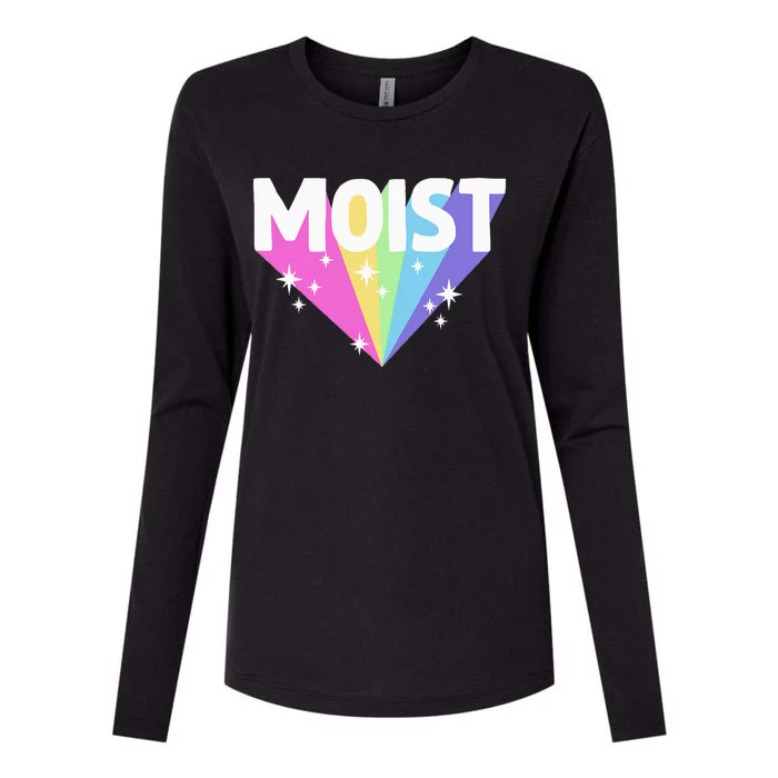 Moist Funny Meme Offensive Weird Cool Hilarious Humorous Womens Cotton Relaxed Long Sleeve T-Shirt