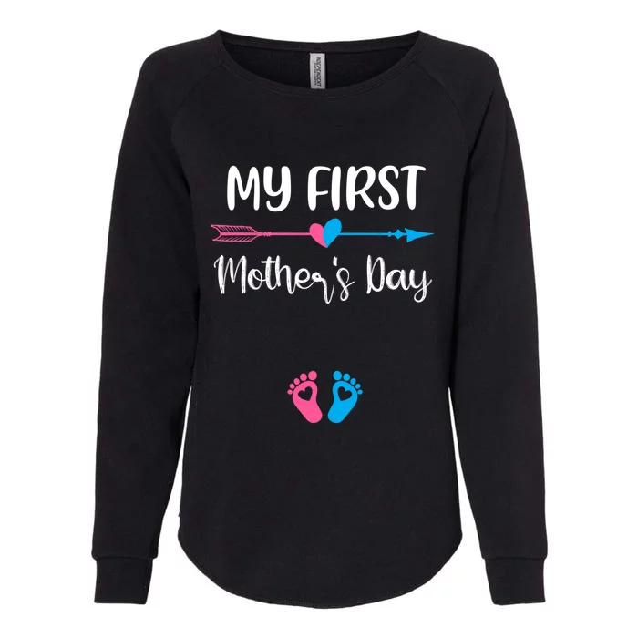 My First Mothers Day Pregnancy Announcegift Mom To Be Gift Womens California Wash Sweatshirt