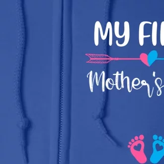 My First Mothers Day Pregnancy Announcegift Mom To Be Gift Full Zip Hoodie