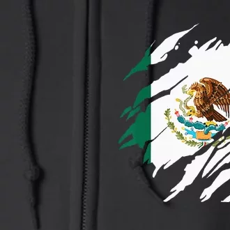 Mexican Flag Mexico Full Zip Hoodie