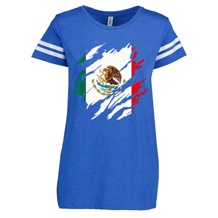 Mexican Flag Mexico Enza Ladies Jersey Football T-Shirt