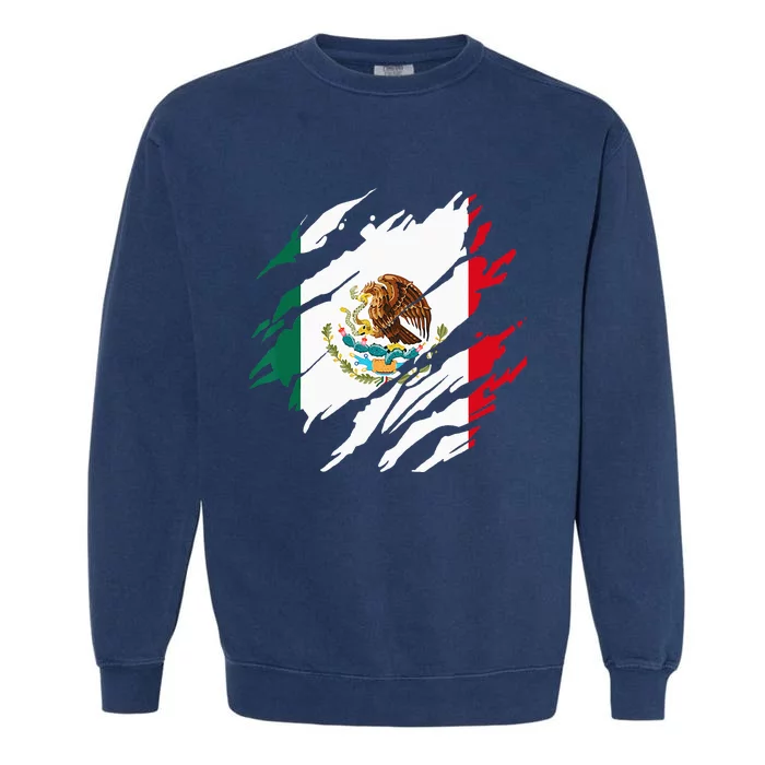 Mexican Flag Mexico Garment-Dyed Sweatshirt