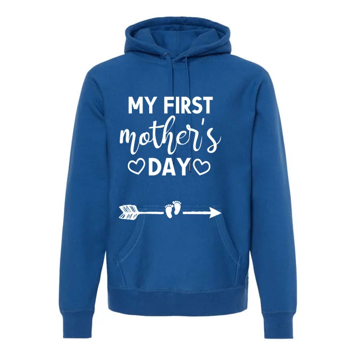 My First Mothers Day Pregnancy Mom To Be Announcet Funny Cool Gift Premium Hoodie