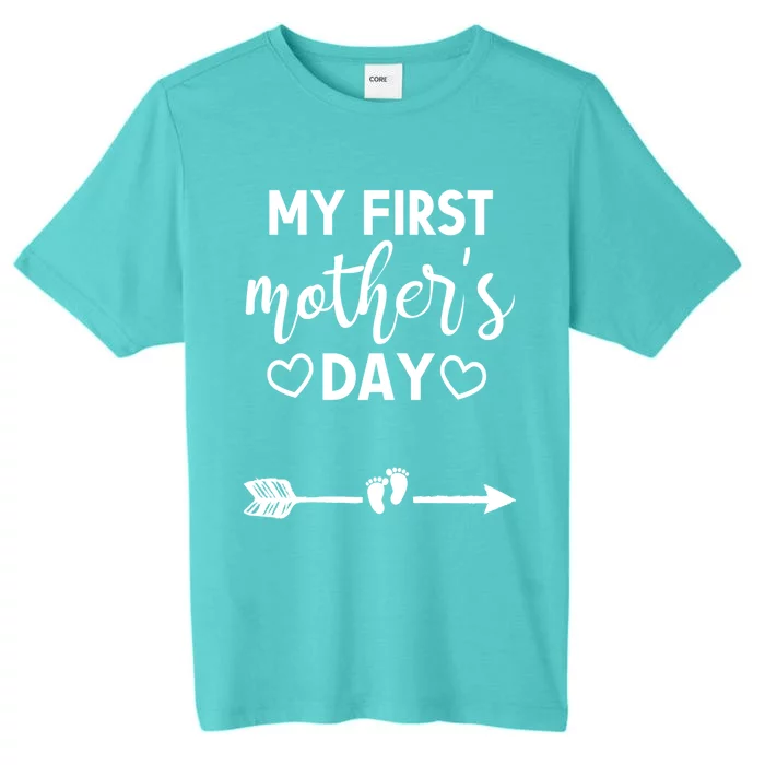 My First Mothers Day Pregnancy Mom To Be Announcet Funny Cool Gift ChromaSoft Performance T-Shirt