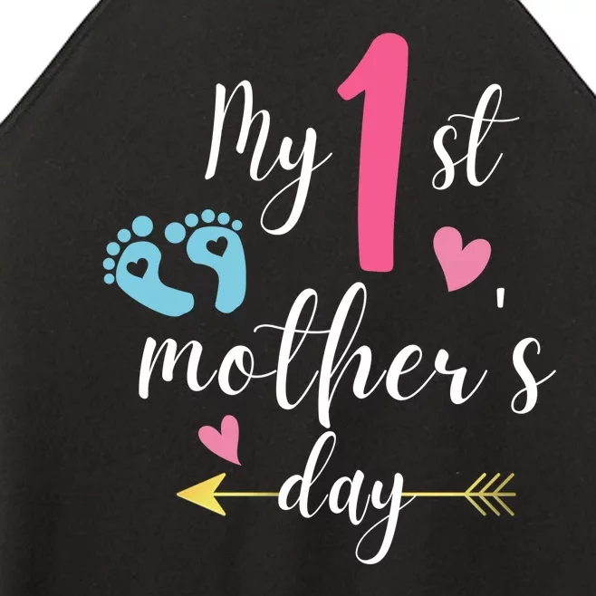 My First Mothers Day Cute Women’s Perfect Tri Rocker Tank