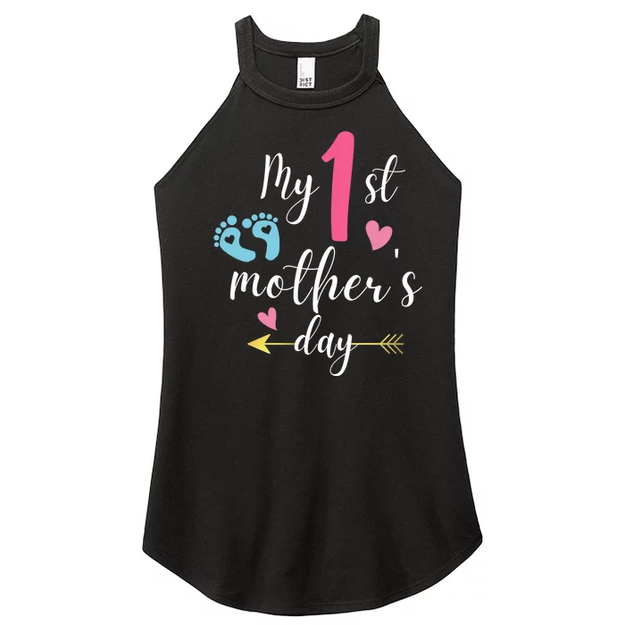 My First Mothers Day Cute Women’s Perfect Tri Rocker Tank