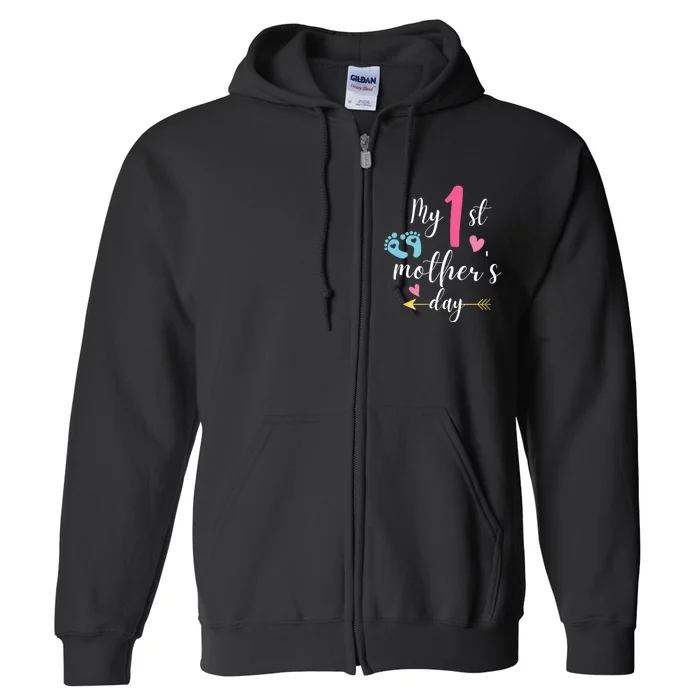 My First Mothers Day Cute Full Zip Hoodie