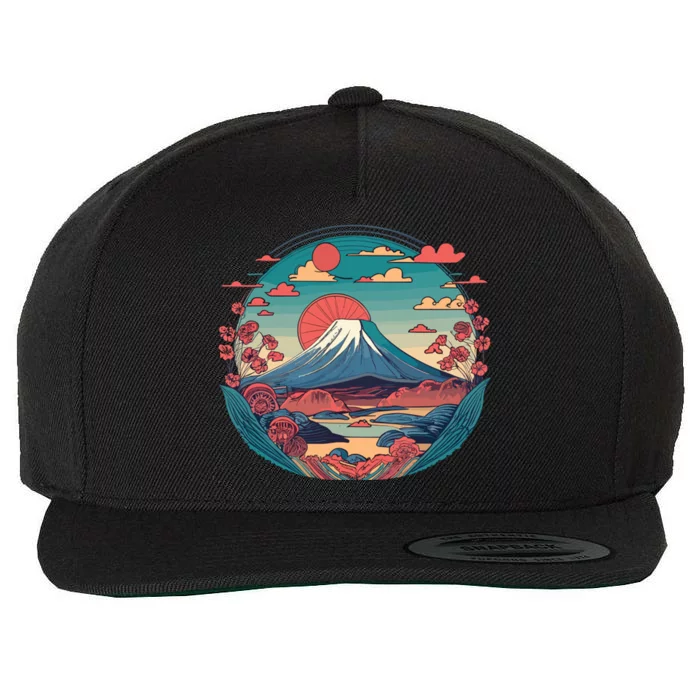 Mount Fuji Majesty Wool Snapback Cap