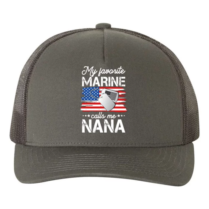 My Favorite Marine Calls Me Nana Yupoong Adult 5-Panel Trucker Hat