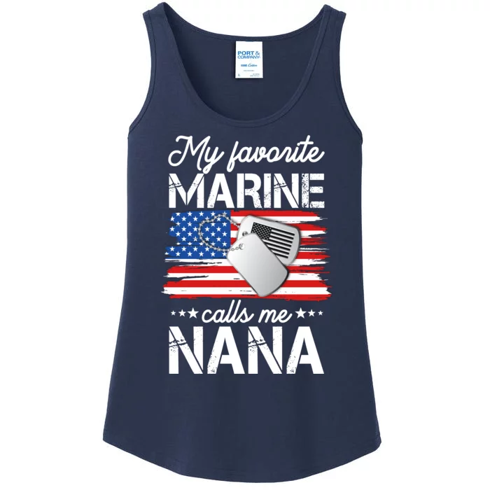 My Favorite Marine Calls Me Nana Ladies Essential Tank