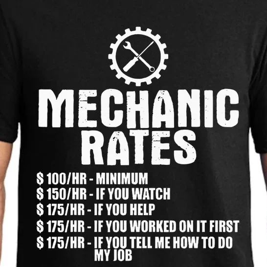 Mechanic Funny Mechanic Rates Pajama Set