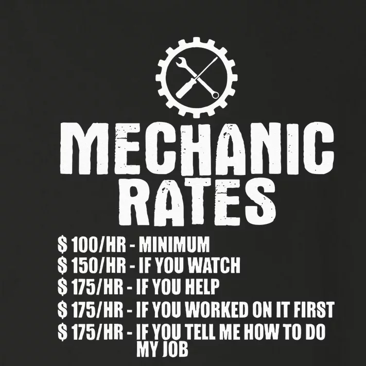 Mechanic Funny Mechanic Rates Toddler Long Sleeve Shirt