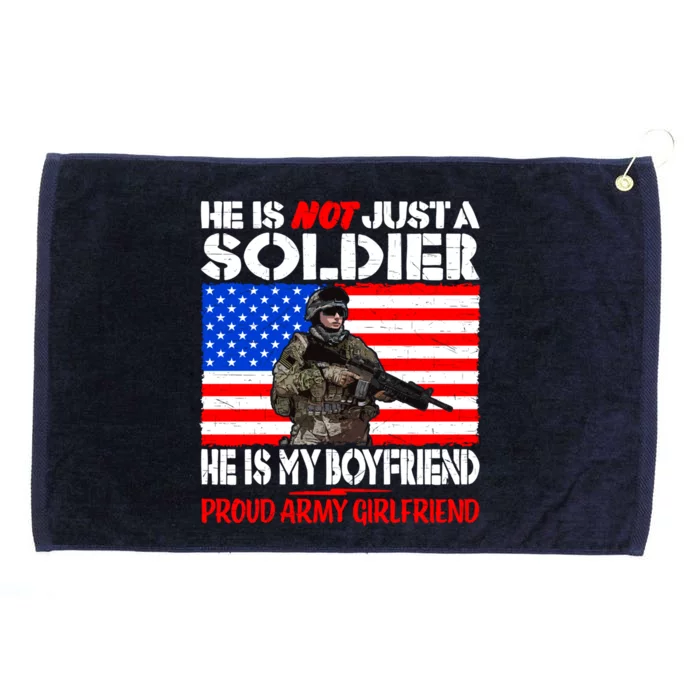 My Friend My Soldier Proud Army Friend Military Lover Gift Grommeted Golf Towel