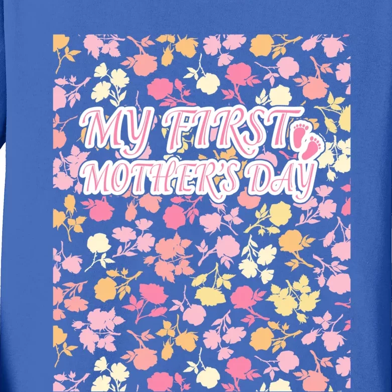 My First Mothers Day Pregnancy Announcet Mom To Be Gift Kids Long Sleeve Shirt