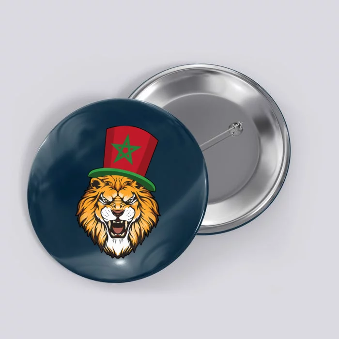 Morocco Flag Moroccan Soccer Supporter Button