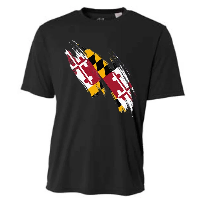 Maryland Flag Marylander Maryland Flag State Pride Cooling Performance Crew T-Shirt