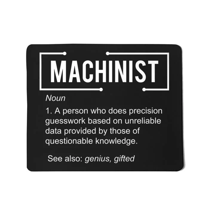 Machinist For Menfunny Machinist Premium Mousepad