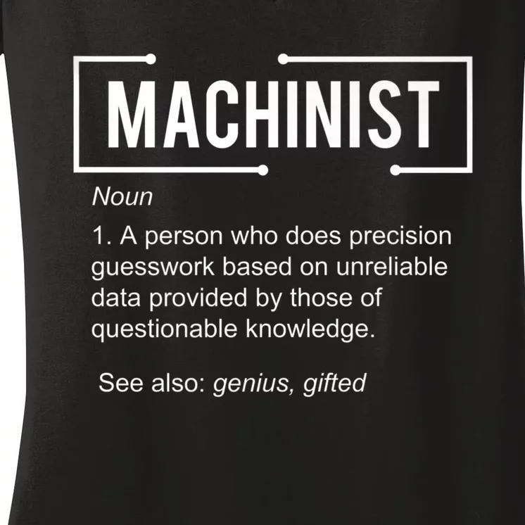 Machinist For Menfunny Machinist Premium Women's V-Neck T-Shirt