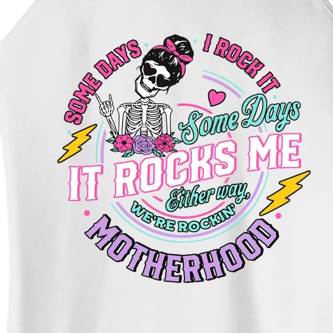 Motherhood Funny Mothers Women’s Perfect Tri Rocker Tank