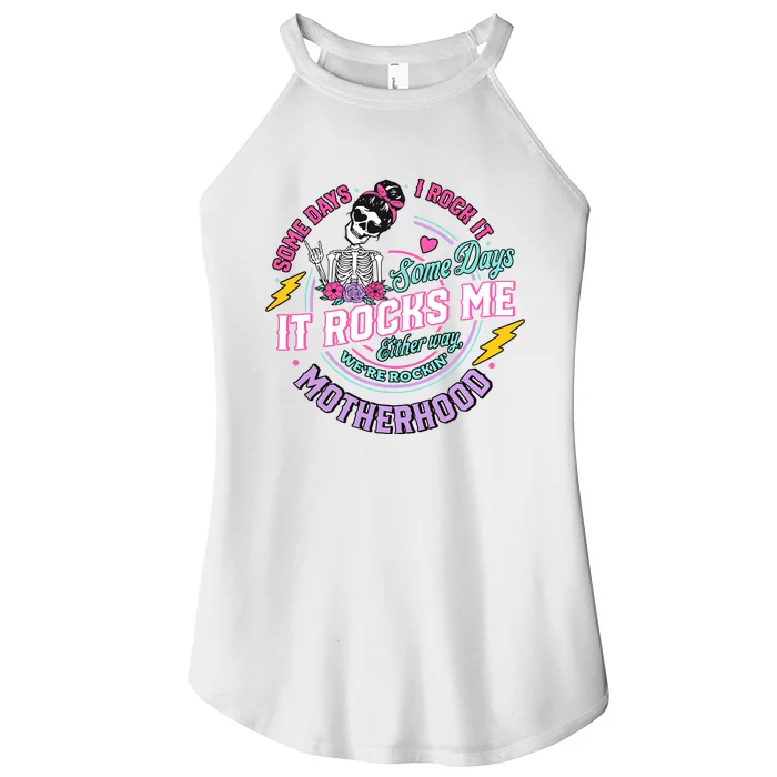 Motherhood Funny Mothers Women’s Perfect Tri Rocker Tank