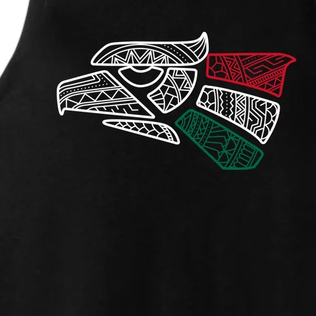 Mexico Flag Mexican Eagle Aztec Style Hecho En Mexico Ladies Tri-Blend Wicking Tank